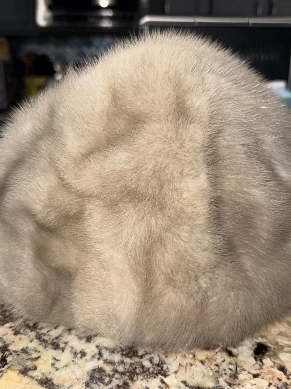 Pollacks Mink Farm Vintage 1960's Blond/Silver Mink Pillbox Fur Hat Exceptional